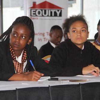 Braeside School scholars following proceedings during their study tour at Equity Centre